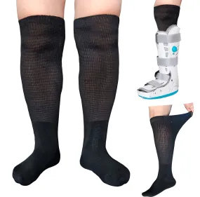 2 Pairs Walking Boot Socks Air Cam Walker Brace Fracture Boot Orthopedics Socks Cast Boot Replacement Sock Liner