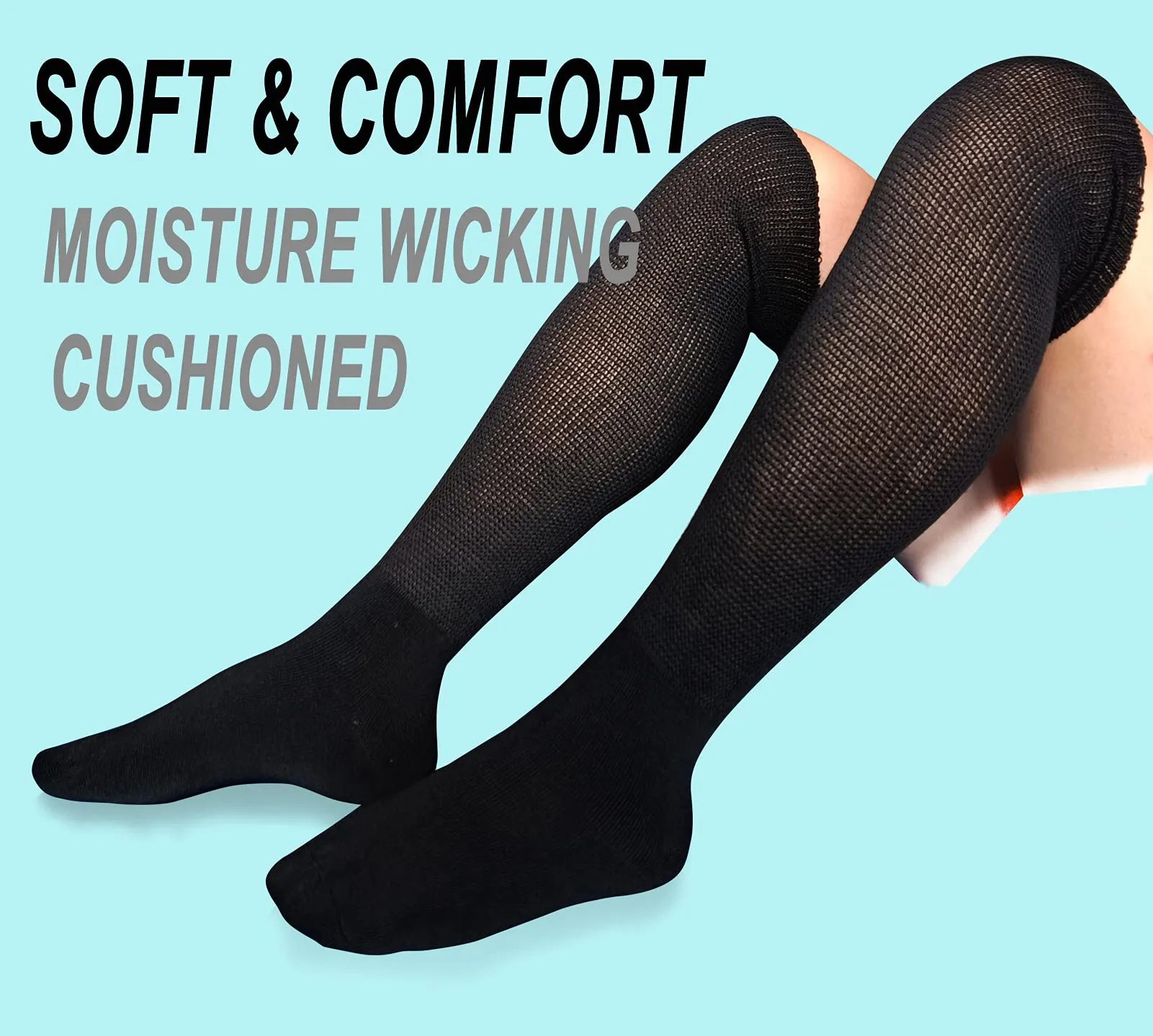 2 Pairs Walking Boot Socks Air Cam Walker Brace Fracture Boot Orthopedics Socks Cast Boot Replacement Sock Liner