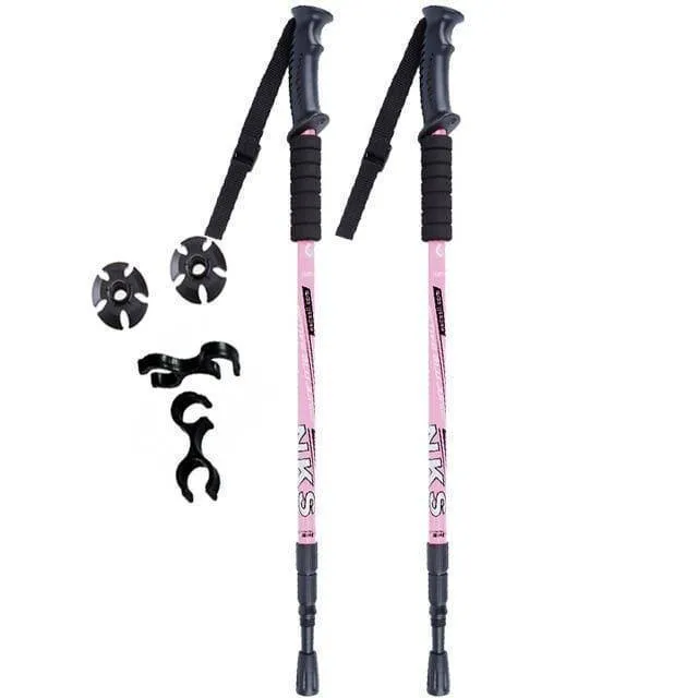 2Pcs Anti Shock Nordic Walking Sticks For Trekking & Hiking