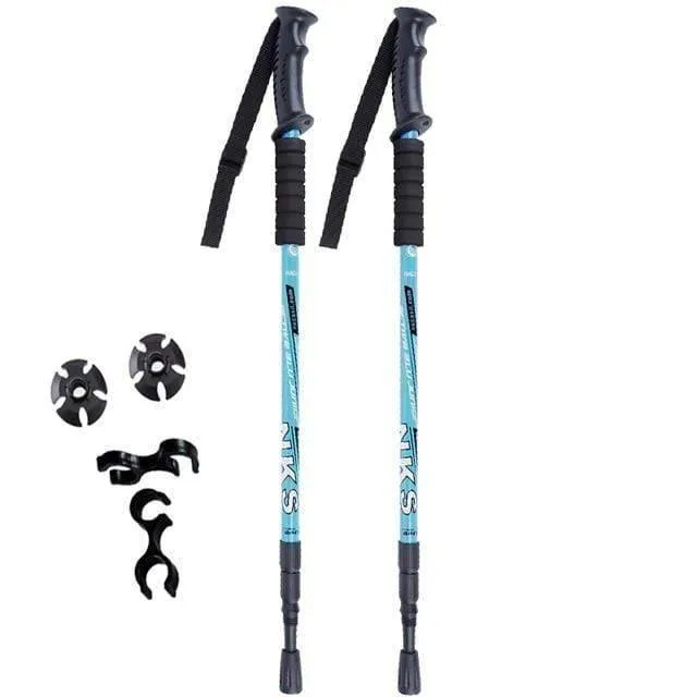 2Pcs Anti Shock Nordic Walking Sticks For Trekking & Hiking