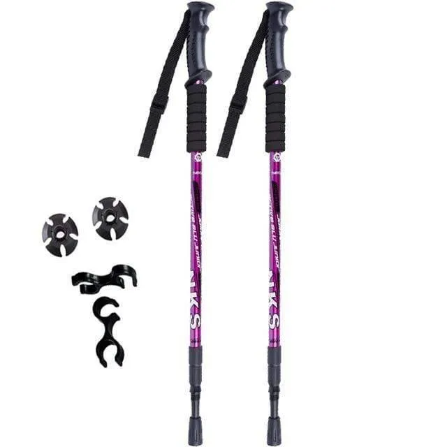 2Pcs Anti Shock Nordic Walking Sticks For Trekking & Hiking