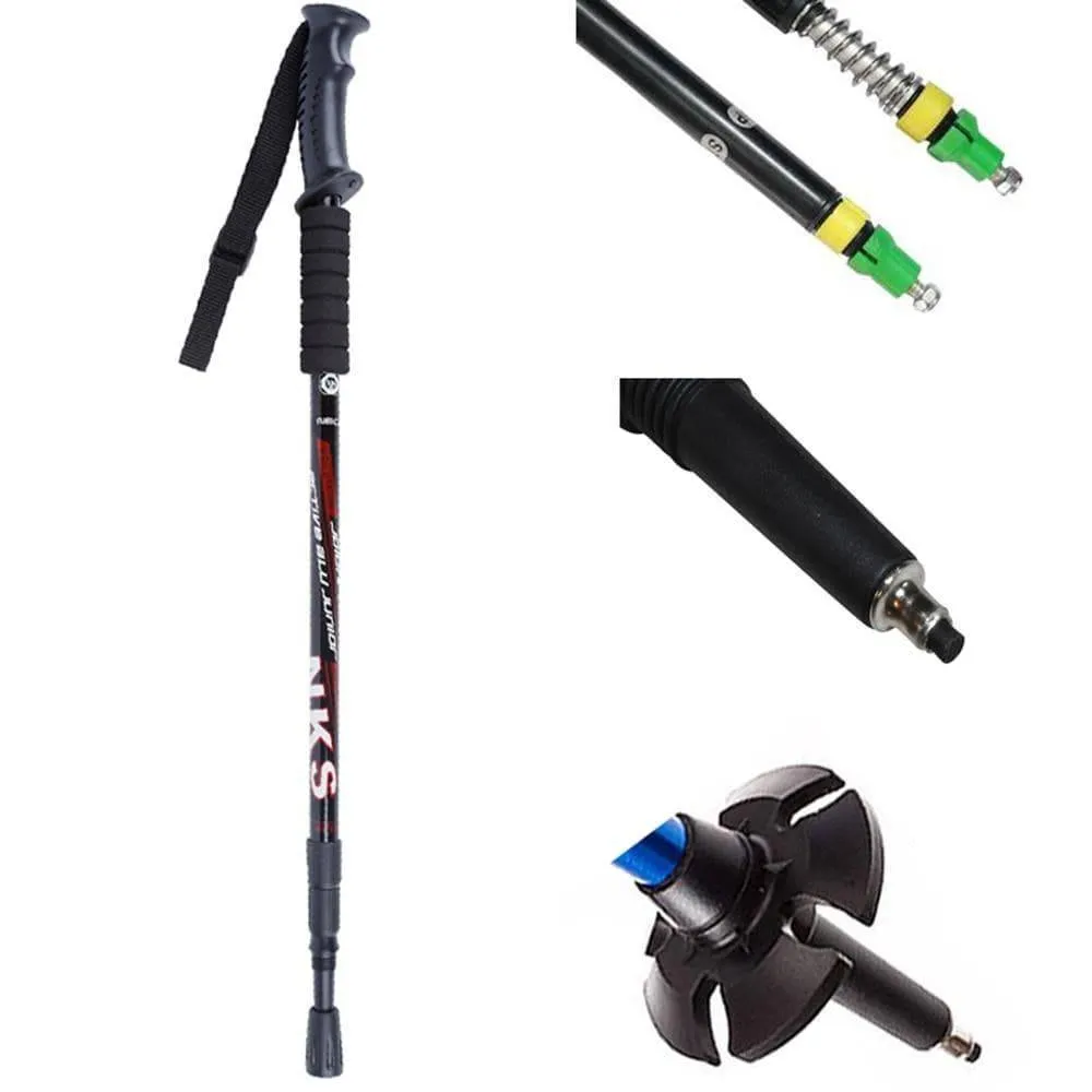 2Pcs Anti Shock Nordic Walking Sticks For Trekking & Hiking