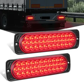 7.5 Inch Aluminum Housing Tail Light 2 PCS 36LED Red Running Brake Turn Signals Marker Light