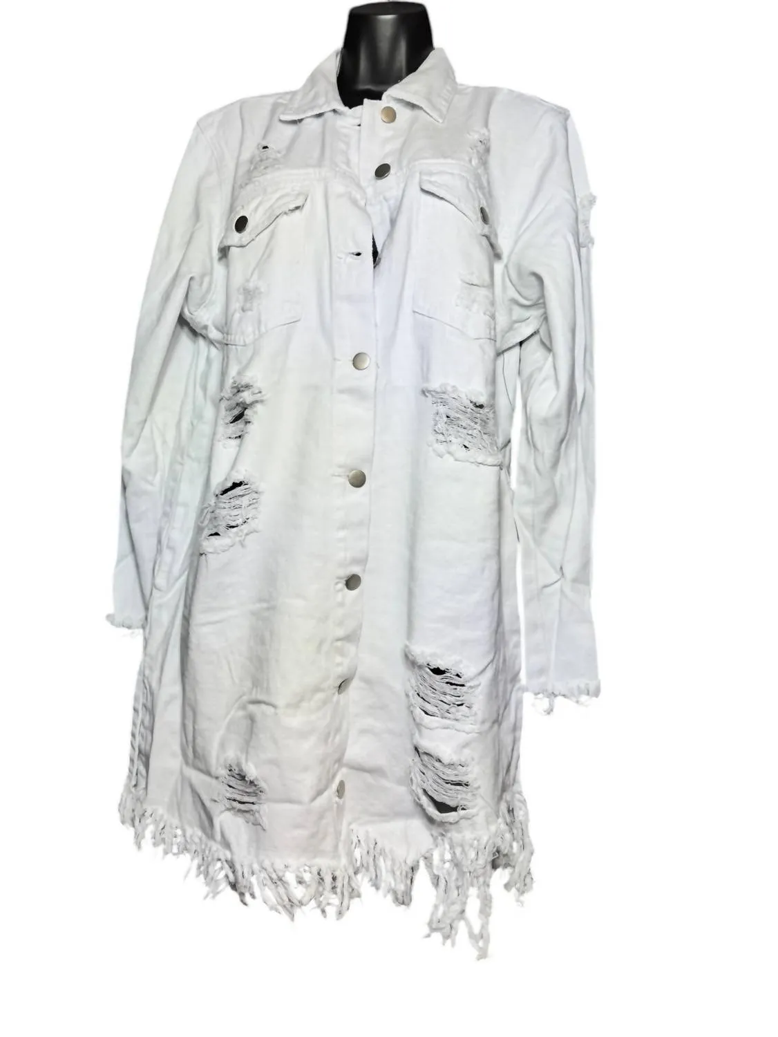 American Bazi - Women's Distressed Jean Jacket
