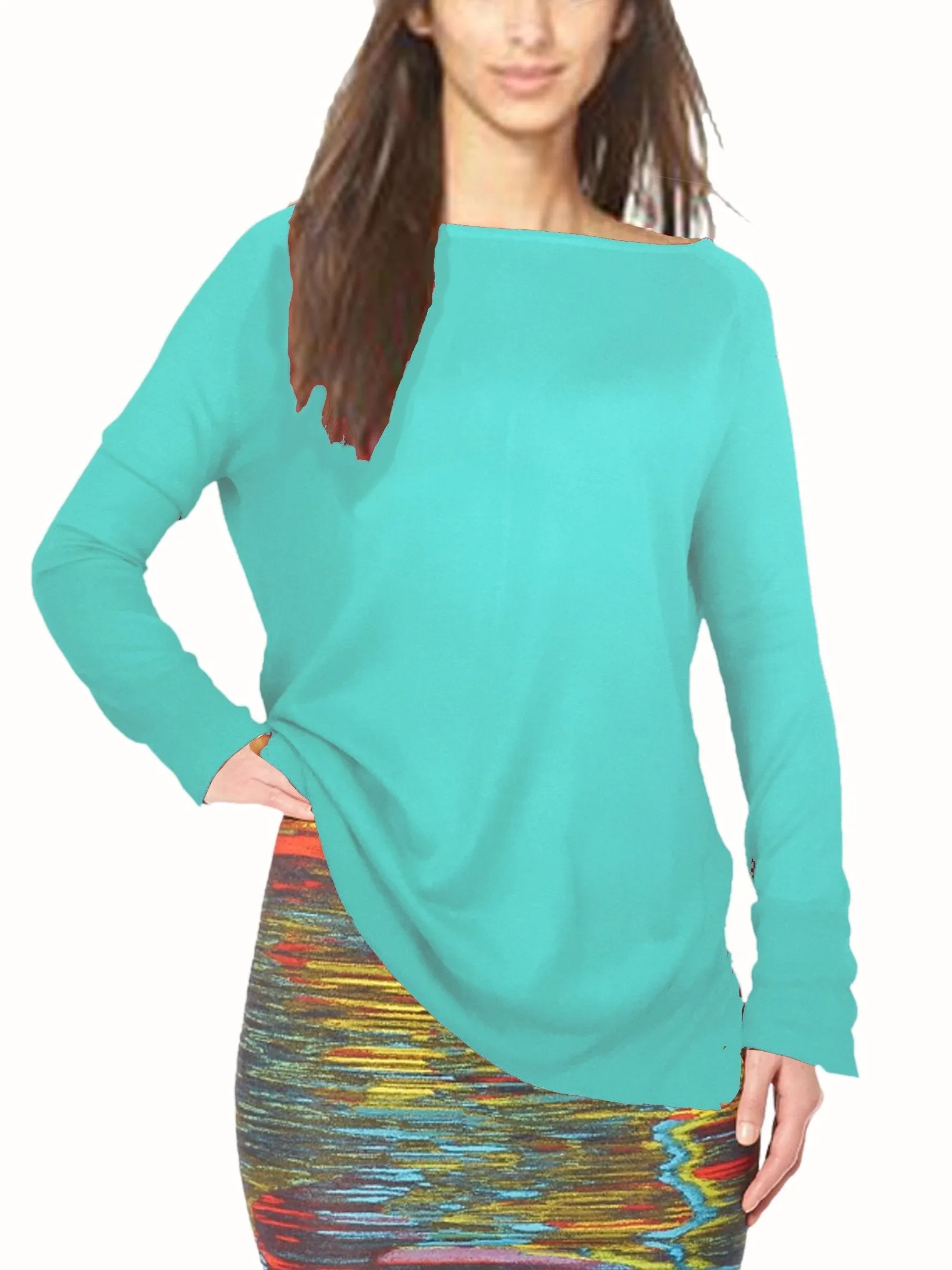 ASHORE WOMENS CLASSIC FINE LONG SWEATERS