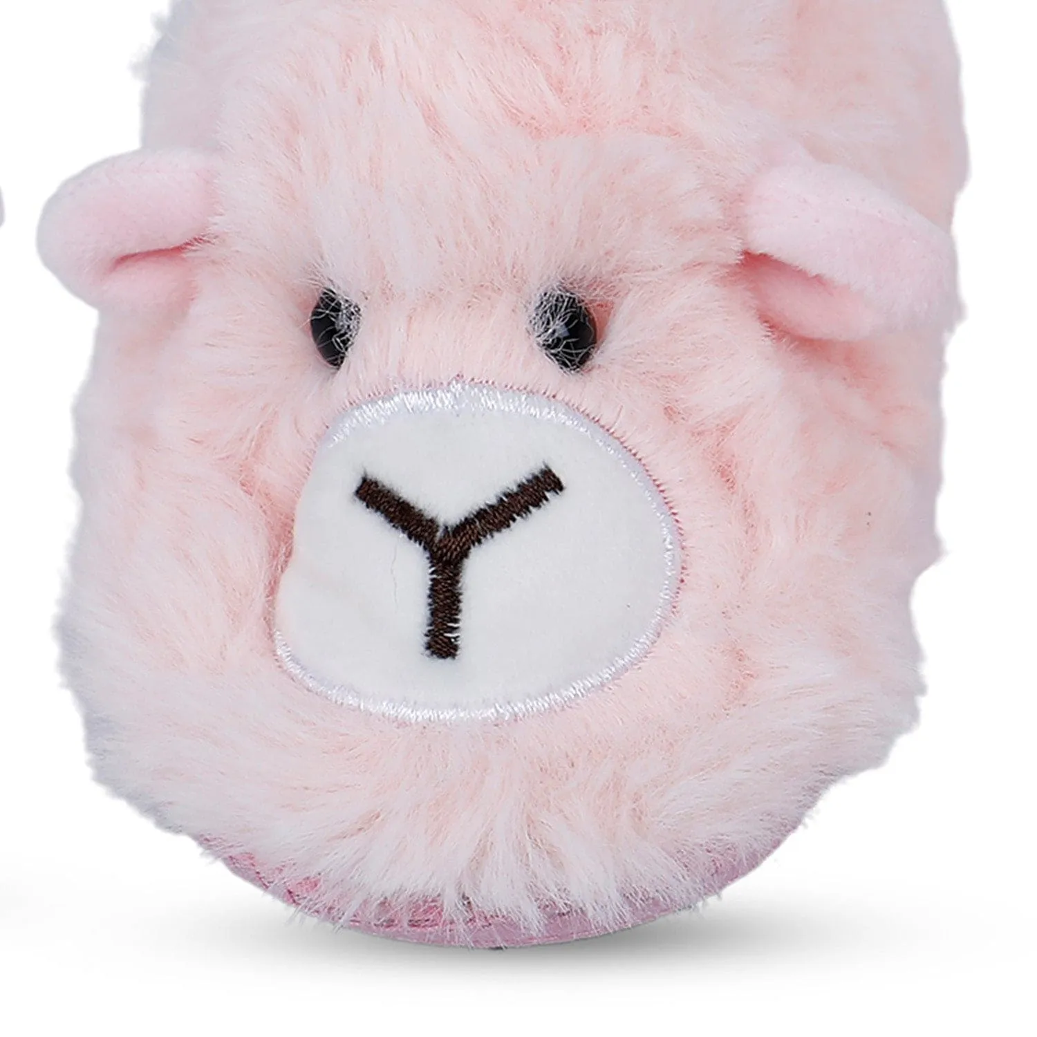 Baby Moo Furry Bear Warm And Cozy Anti Skid Booties - Pink