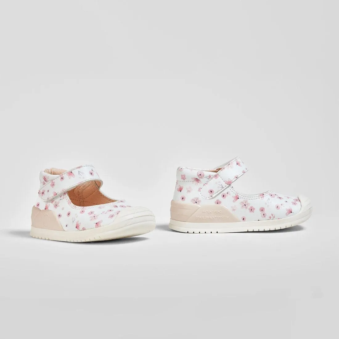 Baby's Pink Flowers Print onMicro® Mary Janes