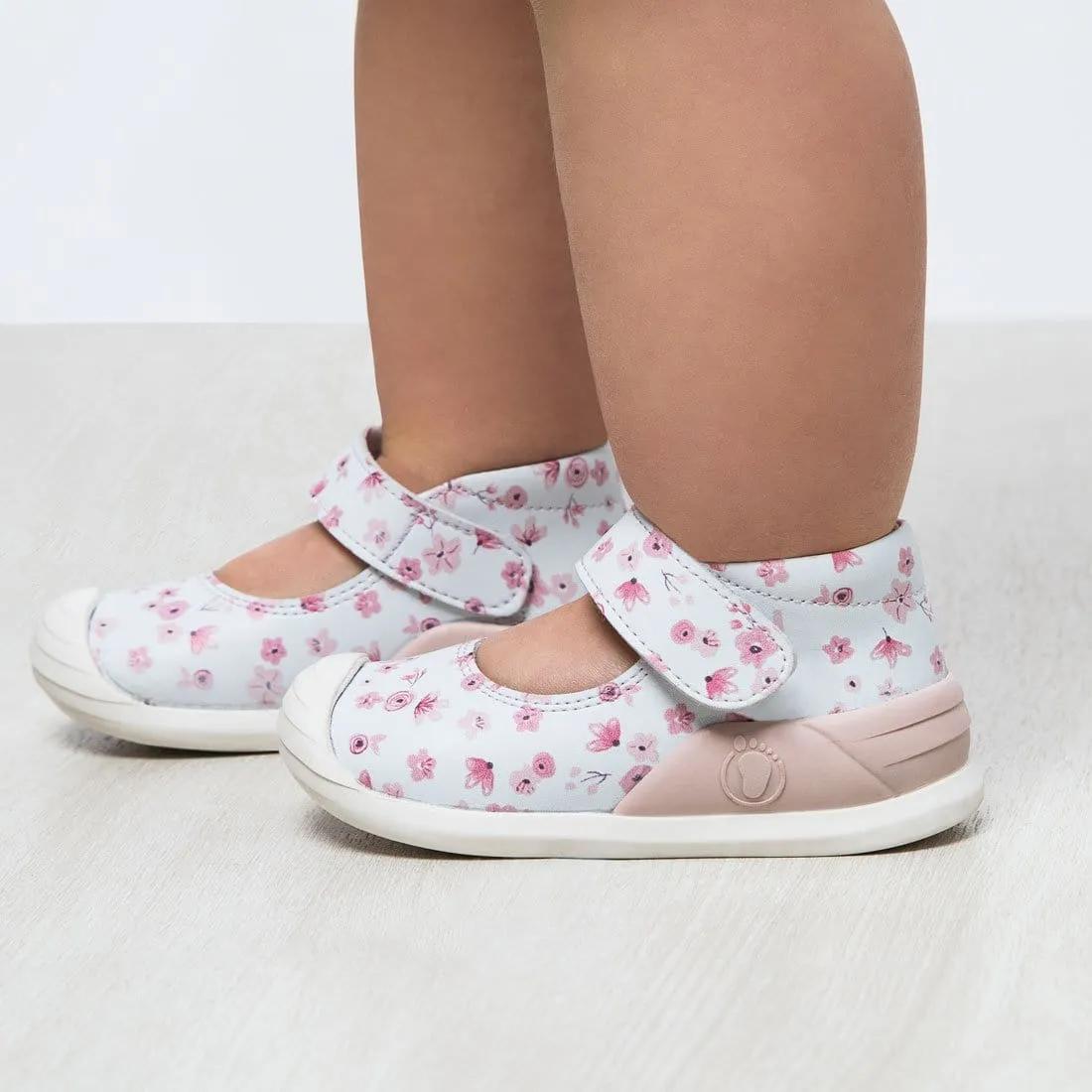 Baby's Pink Flowers Print onMicro® Mary Janes
