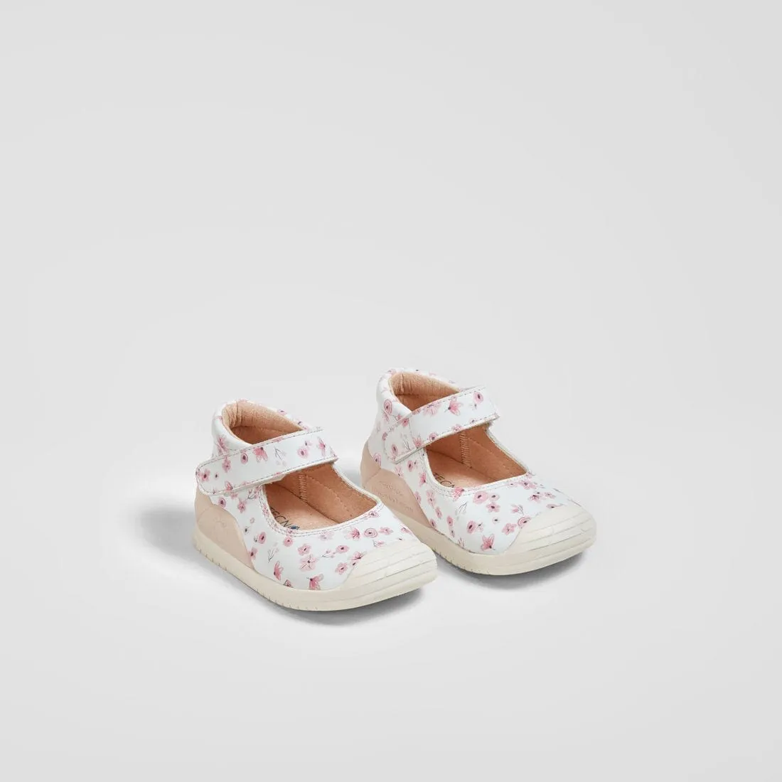 Baby's Pink Flowers Print onMicro® Mary Janes