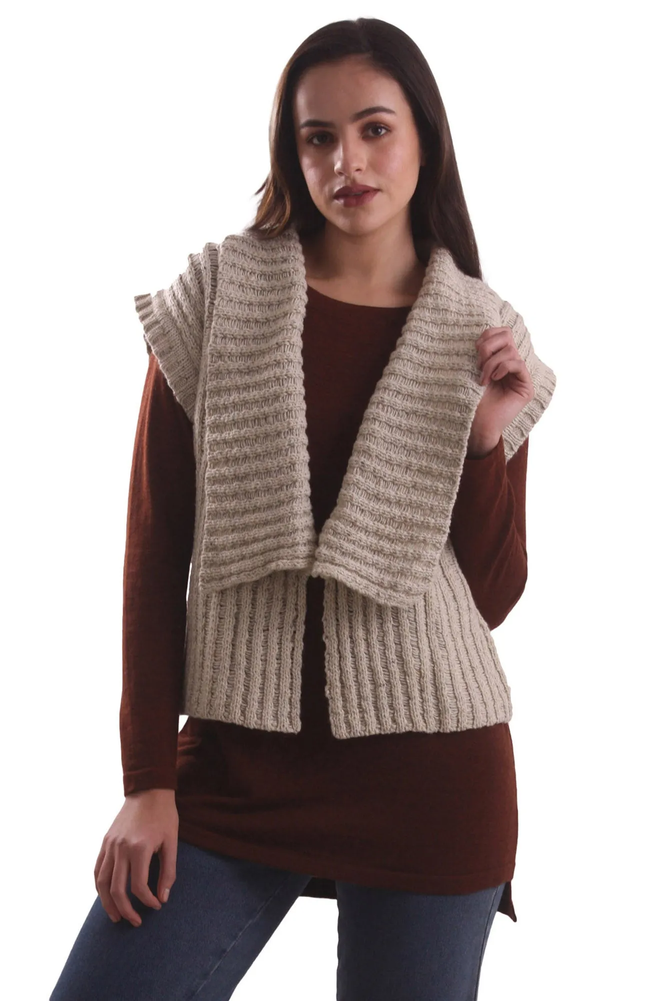Beige Chunky Cardigan