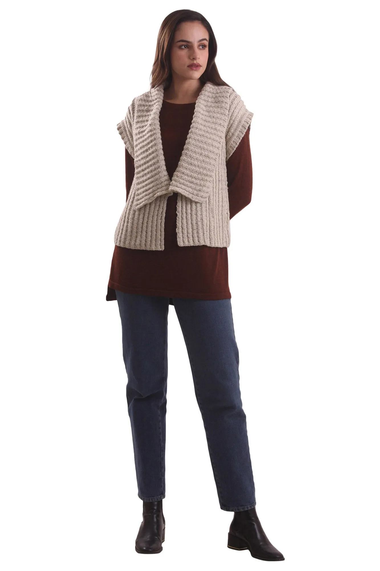 Beige Chunky Cardigan