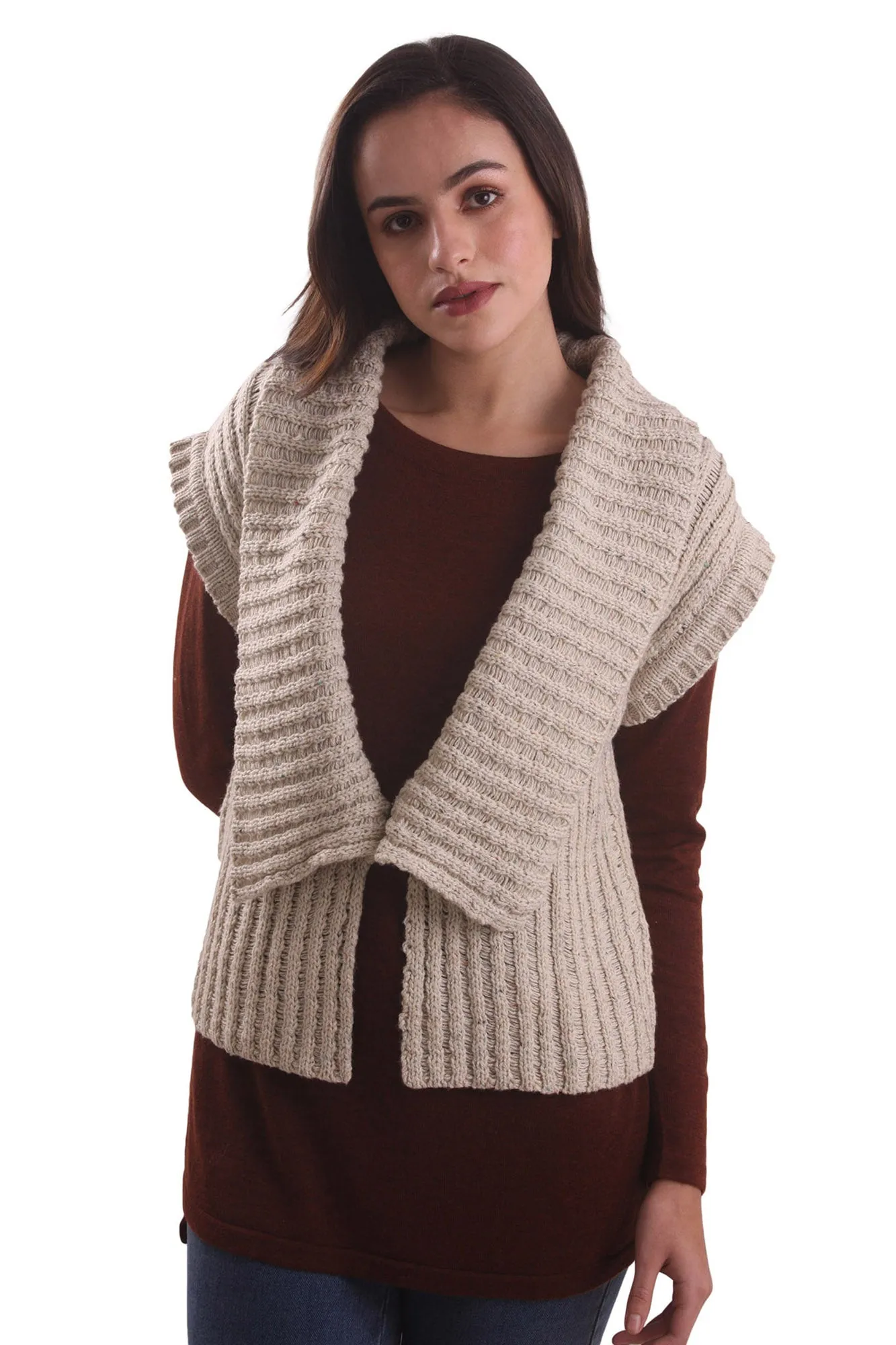 Beige Chunky Cardigan