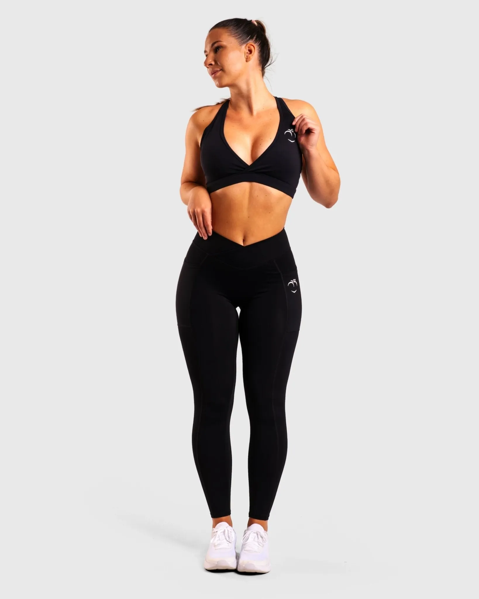 Black Fusion Mid Waist Tights