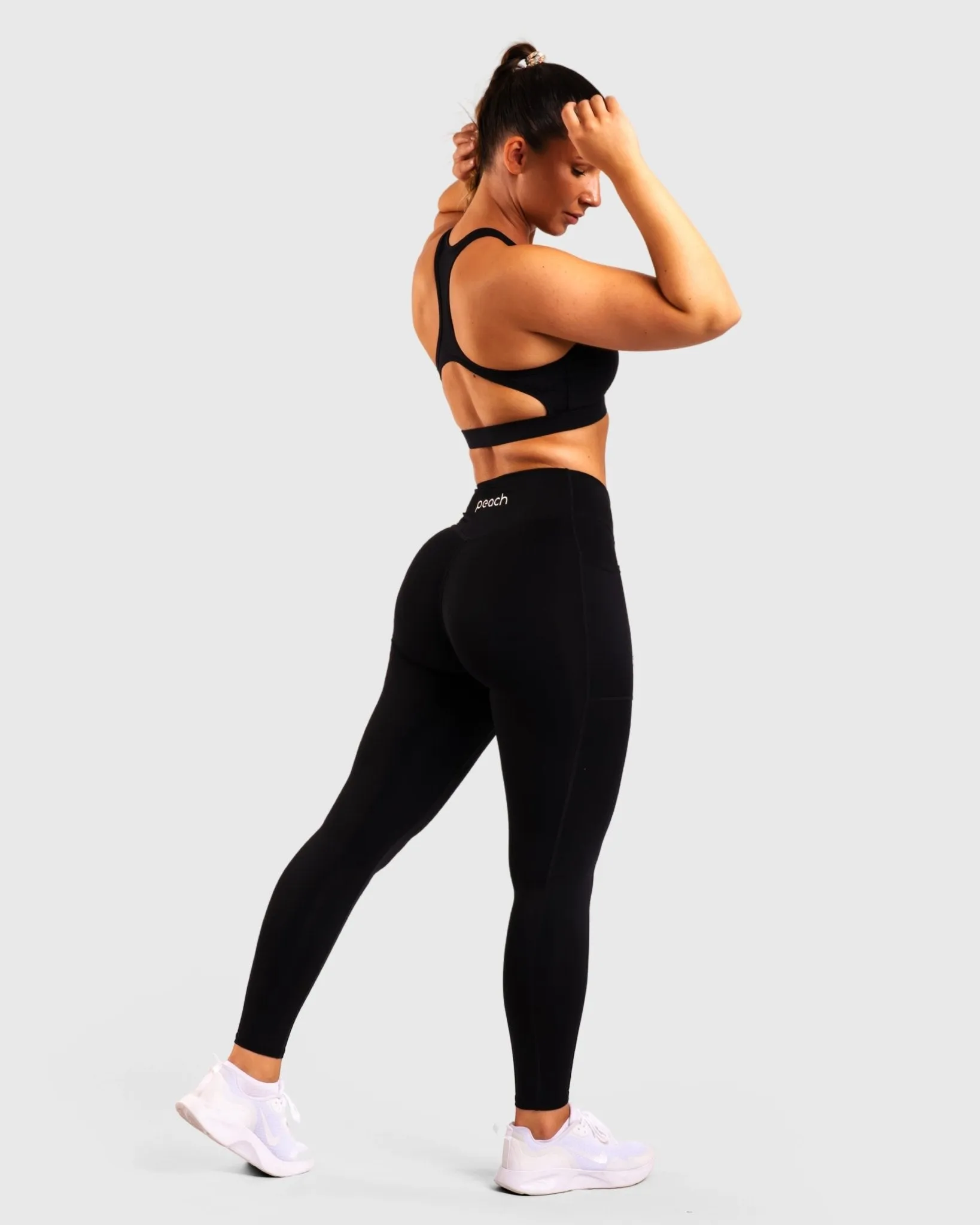 Black Fusion Mid Waist Tights