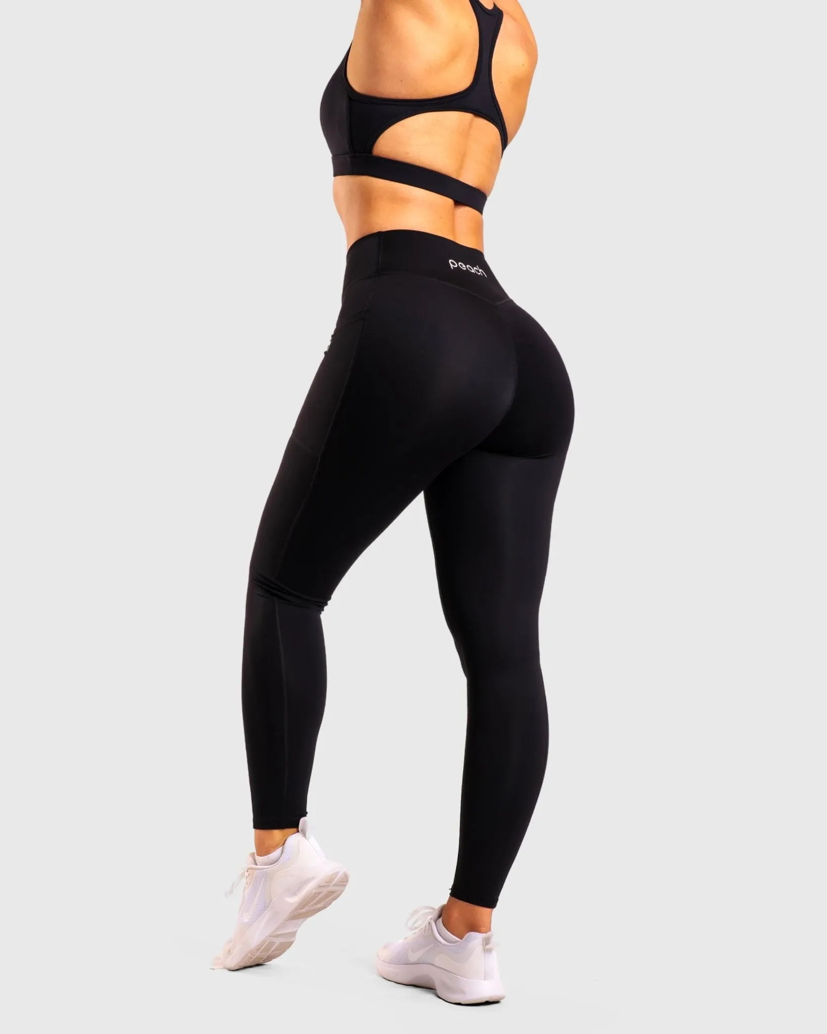 Black Fusion Mid Waist Tights
