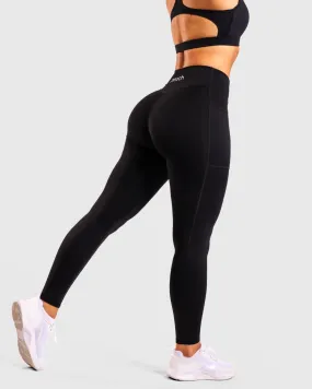 Black Fusion Mid Waist Tights