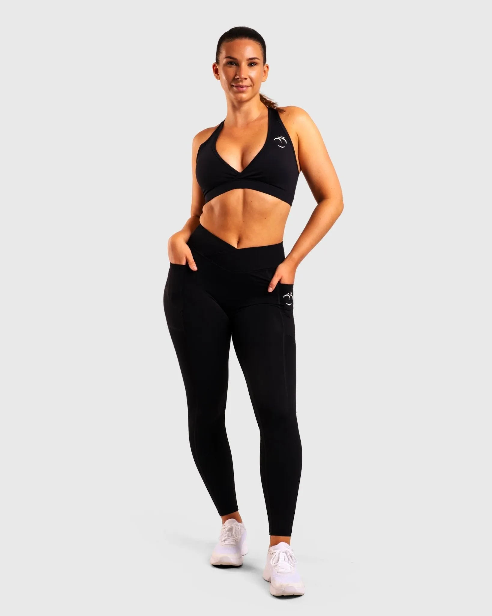 Black Fusion Mid Waist Tights