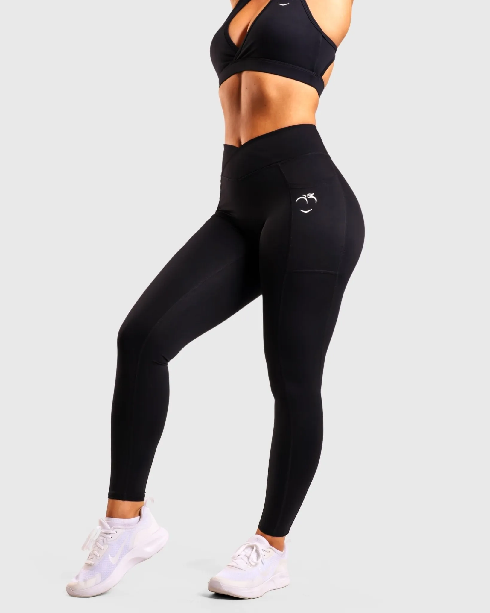 Black Fusion Mid Waist Tights