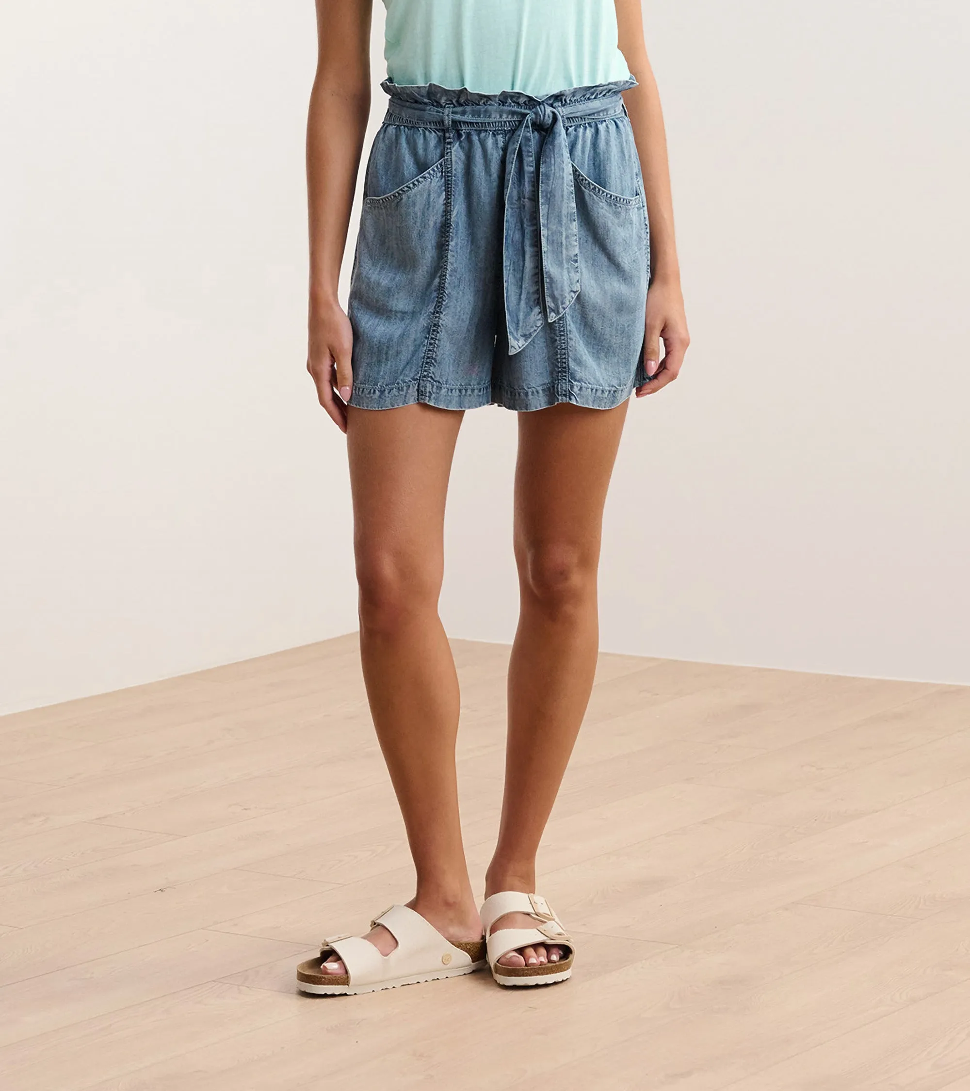 Cassie Shorts - Blue Acid Wash