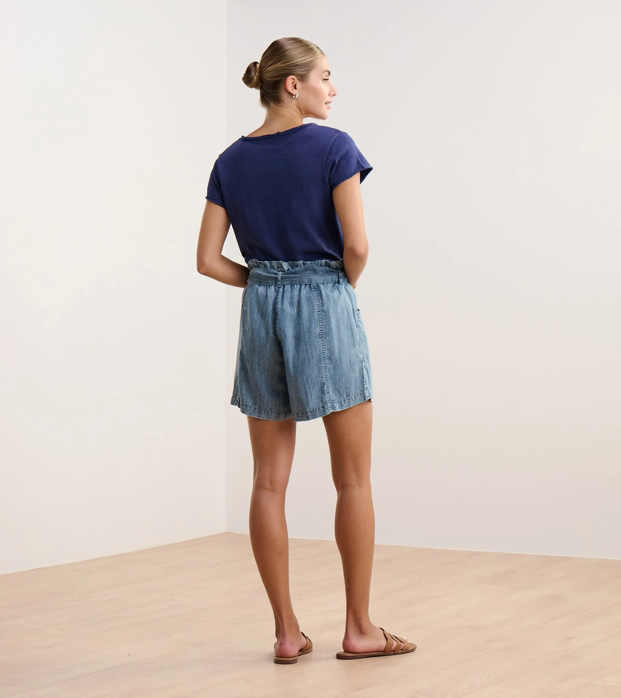 Cassie Shorts - Blue Acid Wash