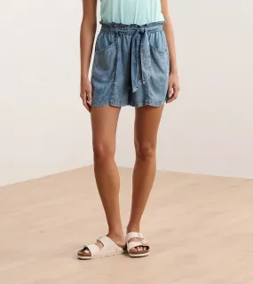 Cassie Shorts - Blue Acid Wash