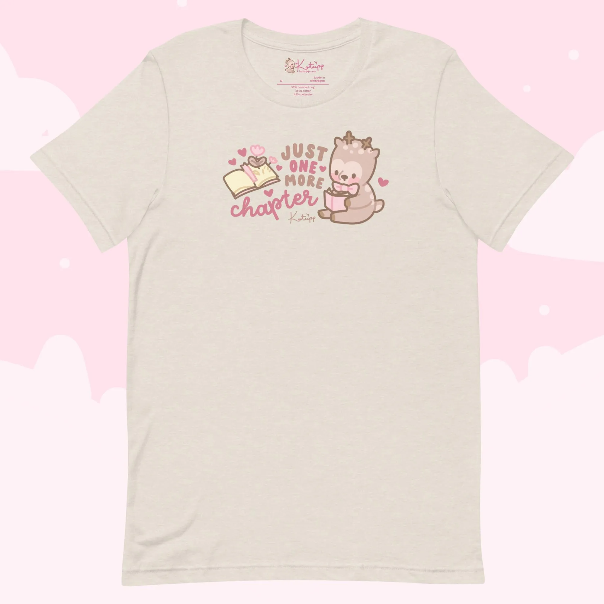 Cinnamon Kawaii Bookish T-Shirt | Cozy Reading Shirt for Book Lovers & Bibliophiles | Cute Aesthetic Reader Gift