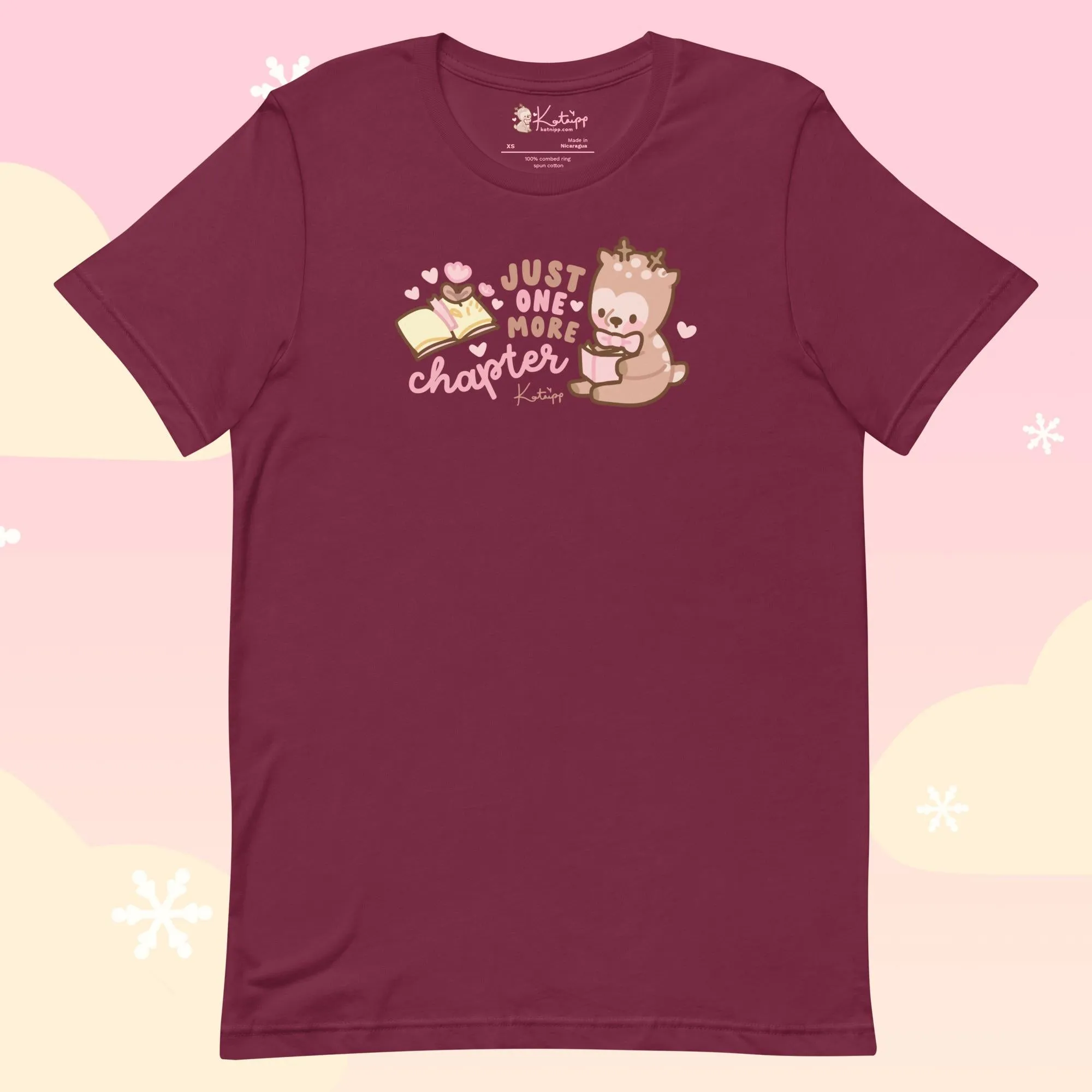 Cinnamon Kawaii Bookish T-Shirt | Cozy Reading Shirt for Book Lovers & Bibliophiles | Cute Aesthetic Reader Gift