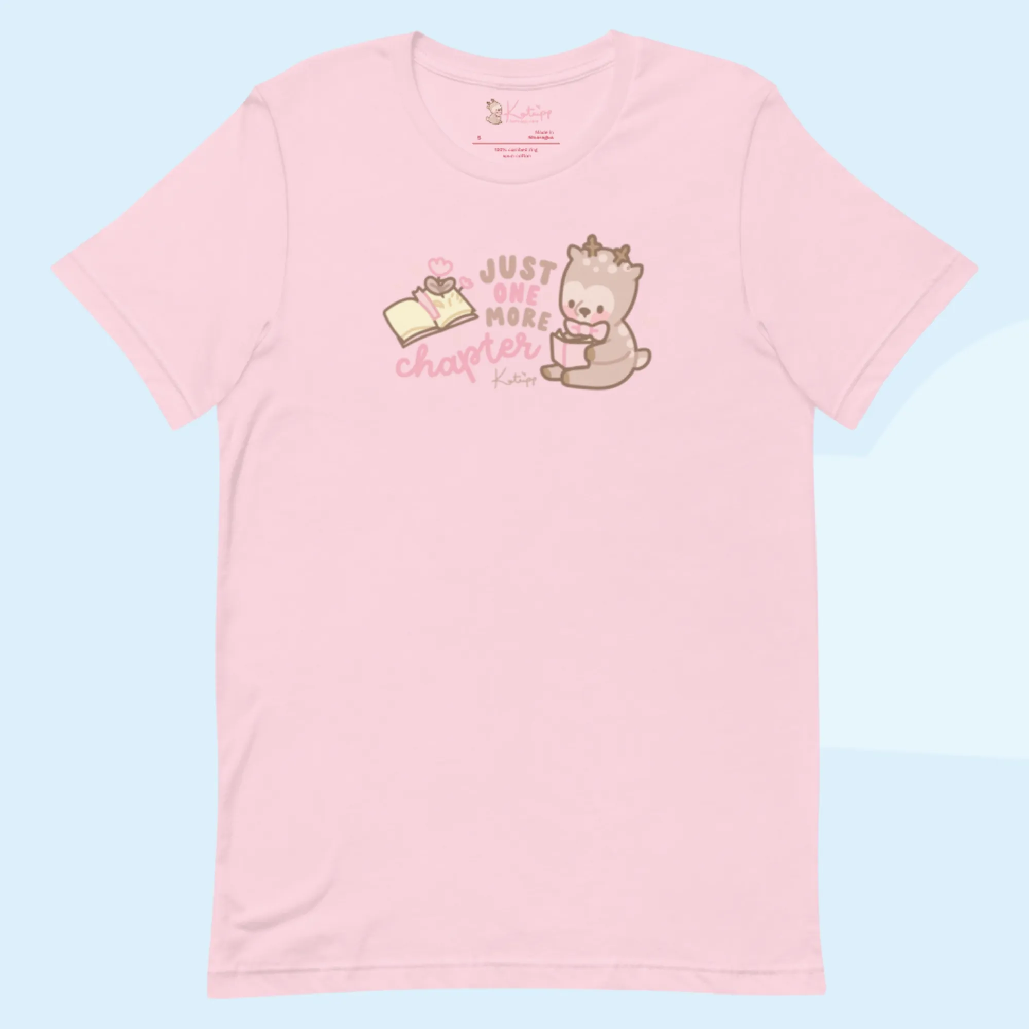 Cinnamon Kawaii Bookish T-Shirt | Cozy Reading Shirt for Book Lovers & Bibliophiles | Cute Aesthetic Reader Gift