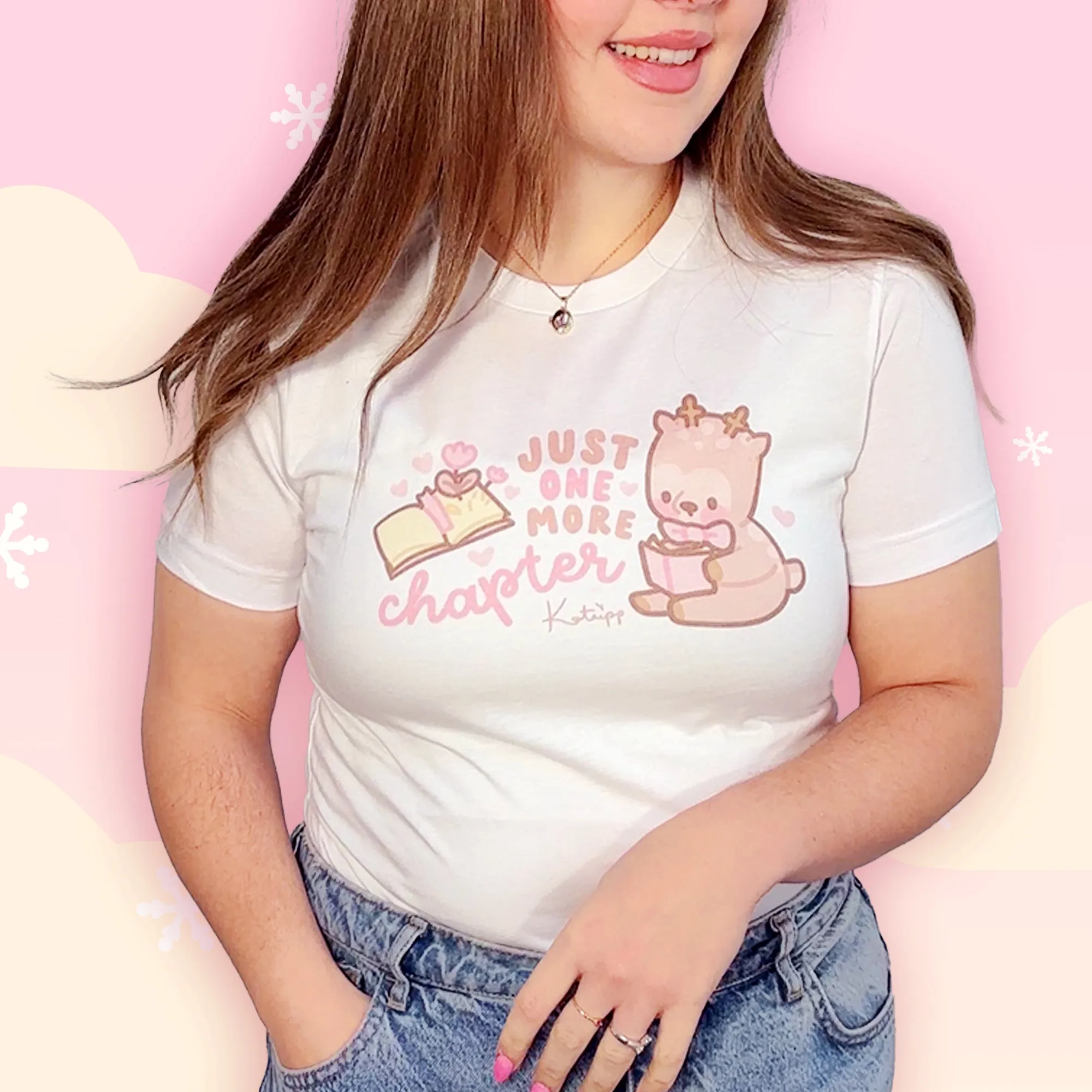 Cinnamon Kawaii Bookish T-Shirt | Cozy Reading Shirt for Book Lovers & Bibliophiles | Cute Aesthetic Reader Gift