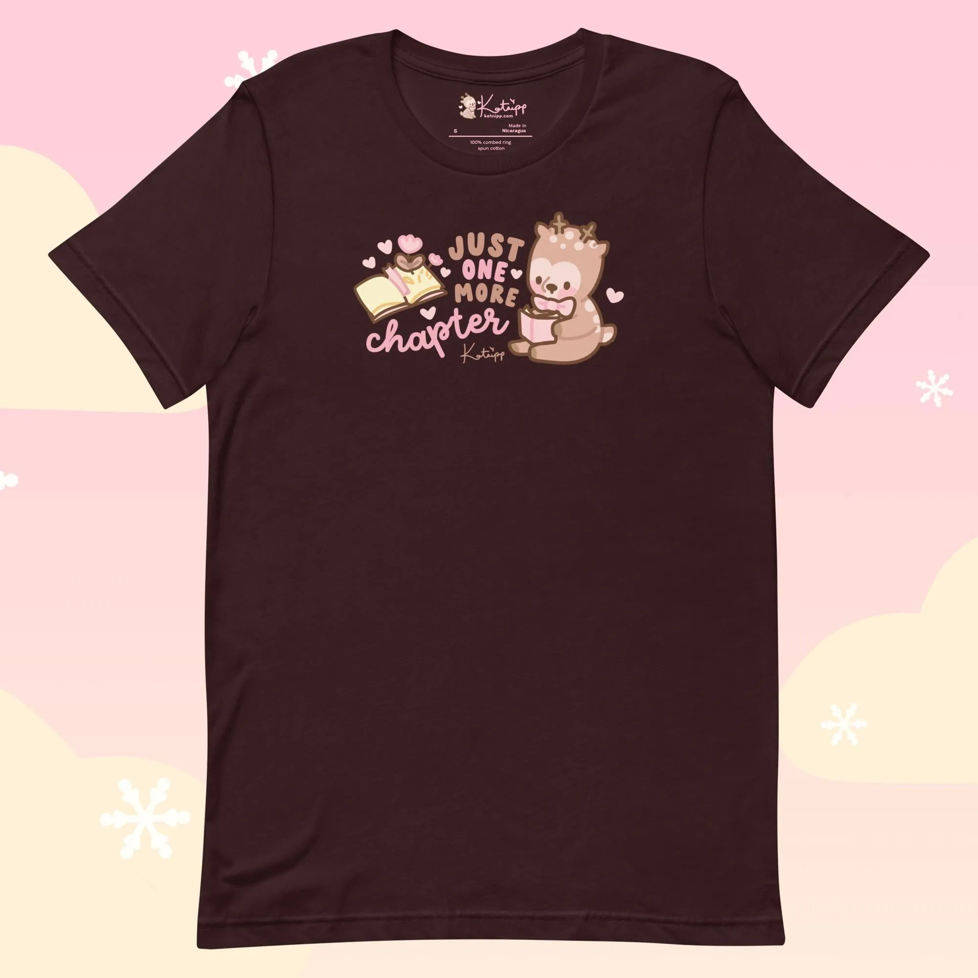 Cinnamon Kawaii Bookish T-Shirt | Cozy Reading Shirt for Book Lovers & Bibliophiles | Cute Aesthetic Reader Gift