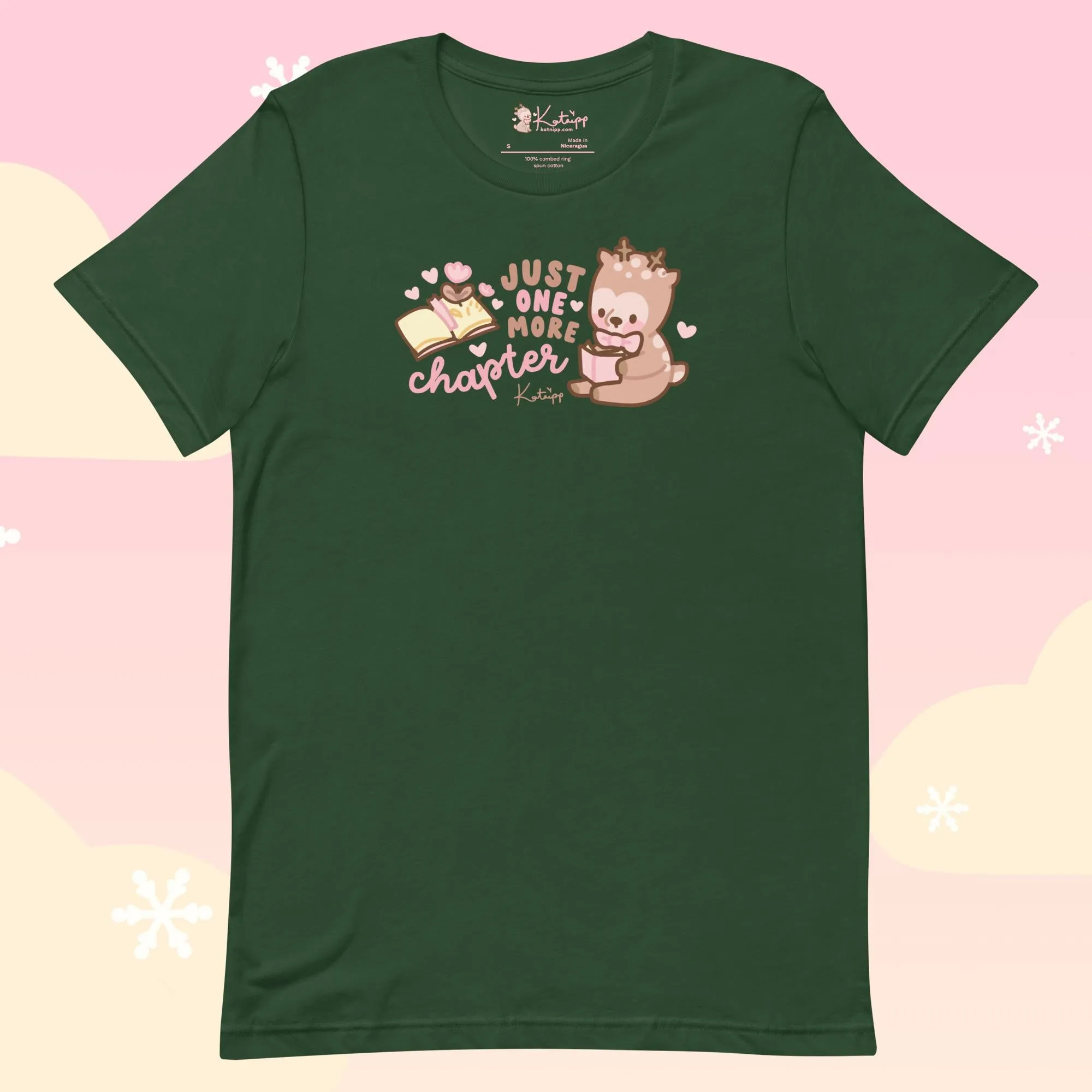 Cinnamon Kawaii Bookish T-Shirt | Cozy Reading Shirt for Book Lovers & Bibliophiles | Cute Aesthetic Reader Gift