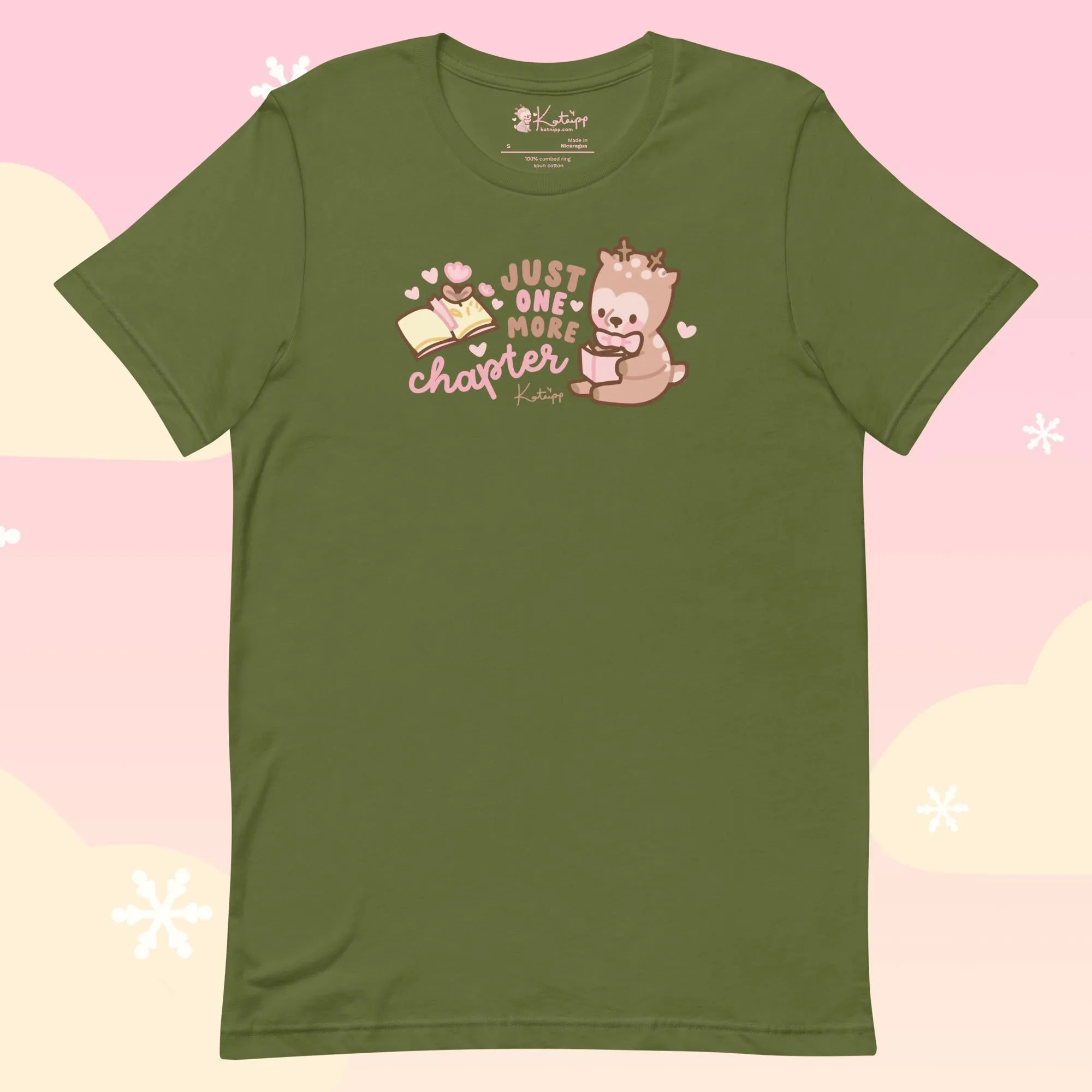 Cinnamon Kawaii Bookish T-Shirt | Cozy Reading Shirt for Book Lovers & Bibliophiles | Cute Aesthetic Reader Gift