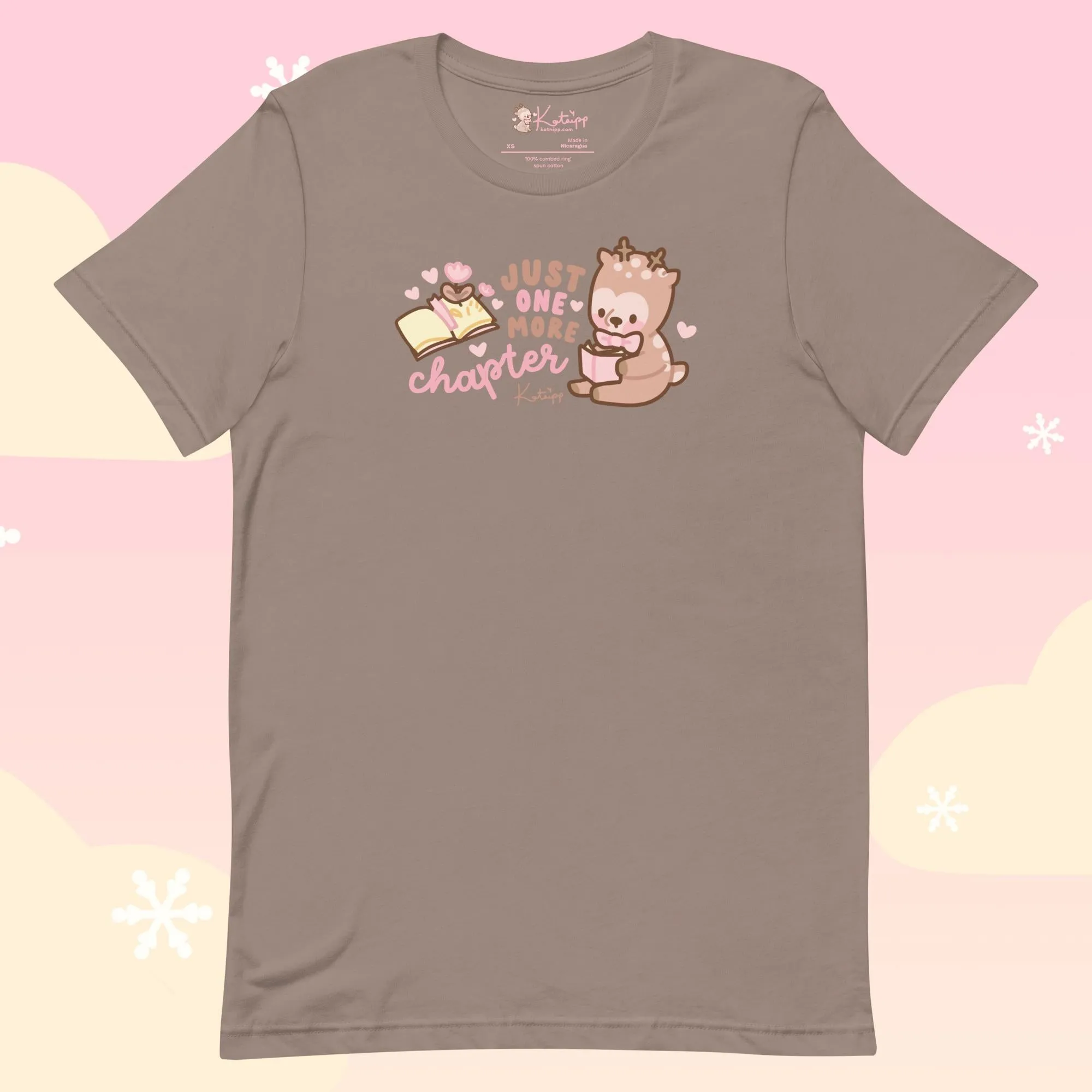 Cinnamon Kawaii Bookish T-Shirt | Cozy Reading Shirt for Book Lovers & Bibliophiles | Cute Aesthetic Reader Gift