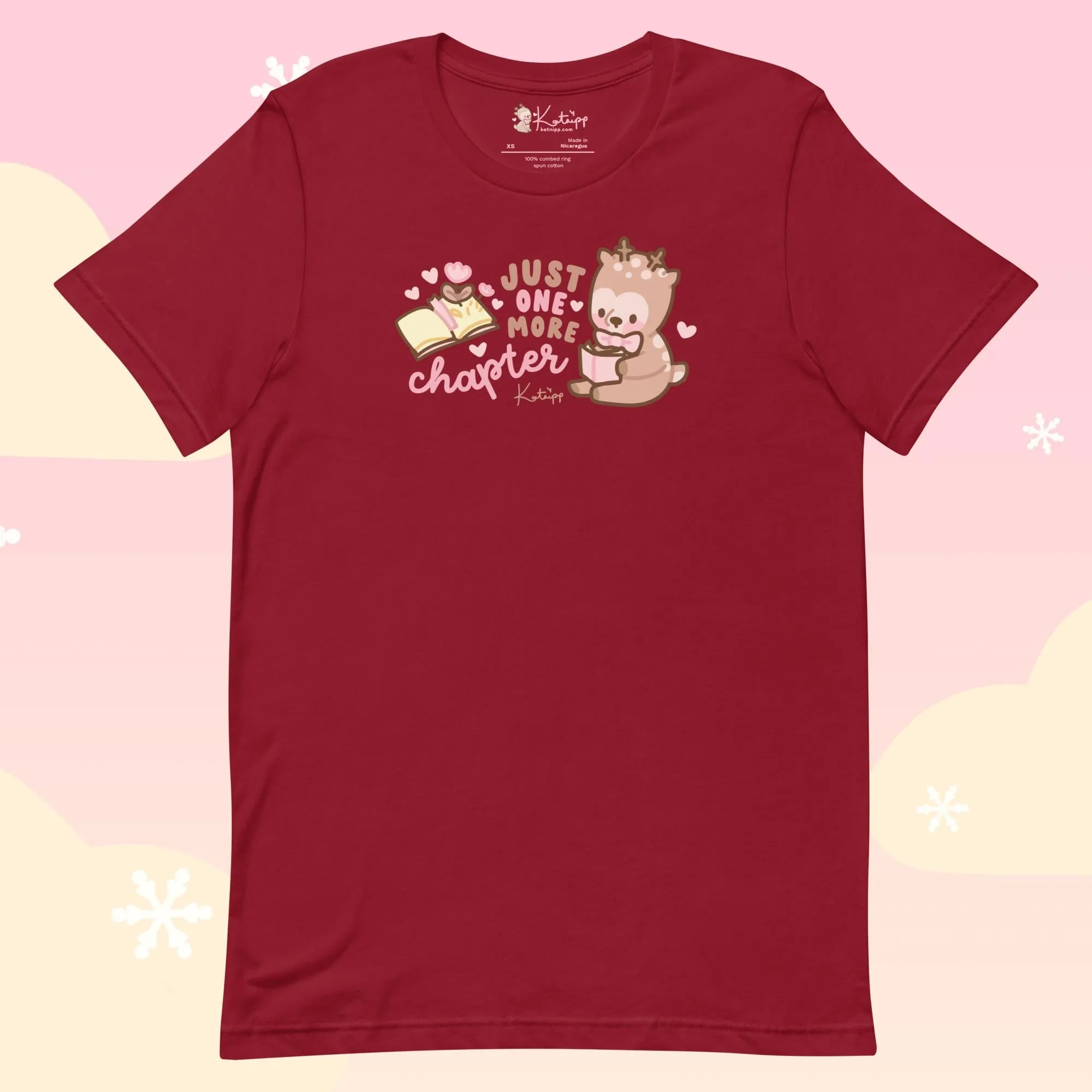 Cinnamon Kawaii Bookish T-Shirt | Cozy Reading Shirt for Book Lovers & Bibliophiles | Cute Aesthetic Reader Gift