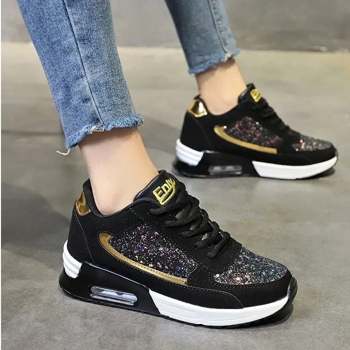 Cuzcare Women Orthopedic Bling Shoes Super Soft Sneakers
