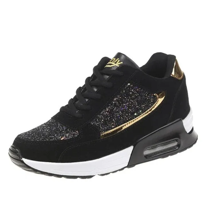 Cuzcare Women Orthopedic Bling Shoes Super Soft Sneakers