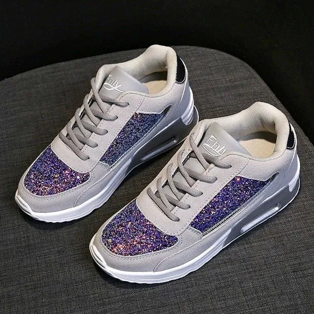 Cuzcare Women Orthopedic Bling Shoes Super Soft Sneakers