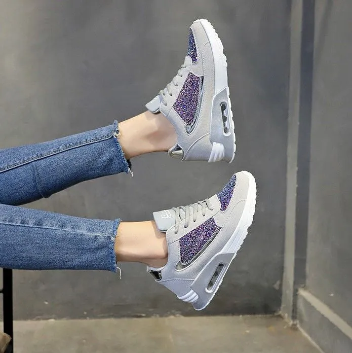 Cuzcare Women Orthopedic Bling Shoes Super Soft Sneakers