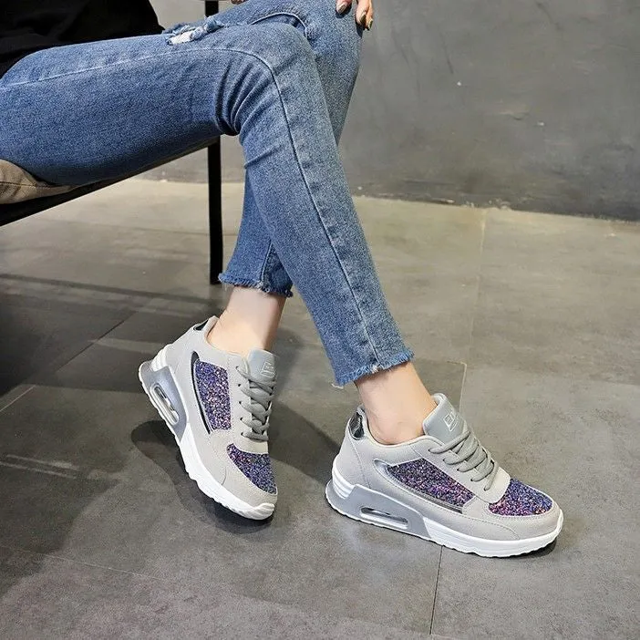 Cuzcare Women Orthopedic Bling Shoes Super Soft Sneakers