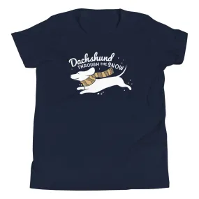 Dachshund Through The Snow Kid's Youth Tee
