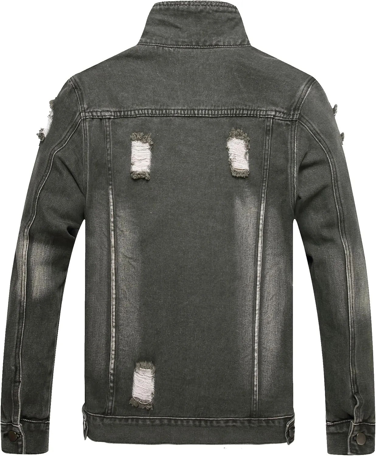 Distressed Slim Denim Jacket