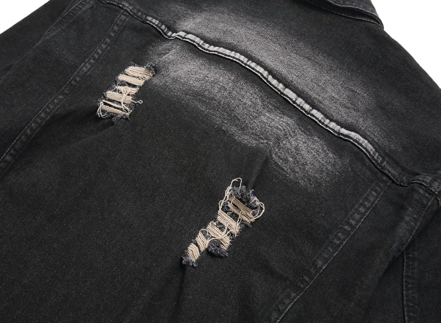 Distressed Slim Denim Jacket