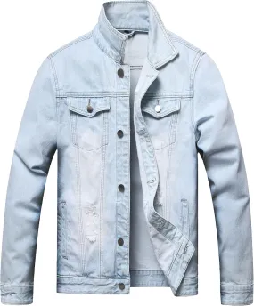 Distressed Slim Denim Jacket