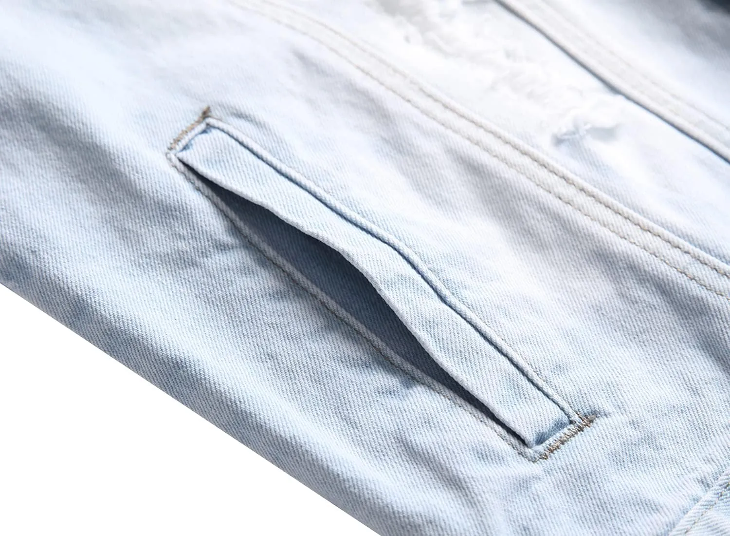 Distressed Slim Denim Jacket