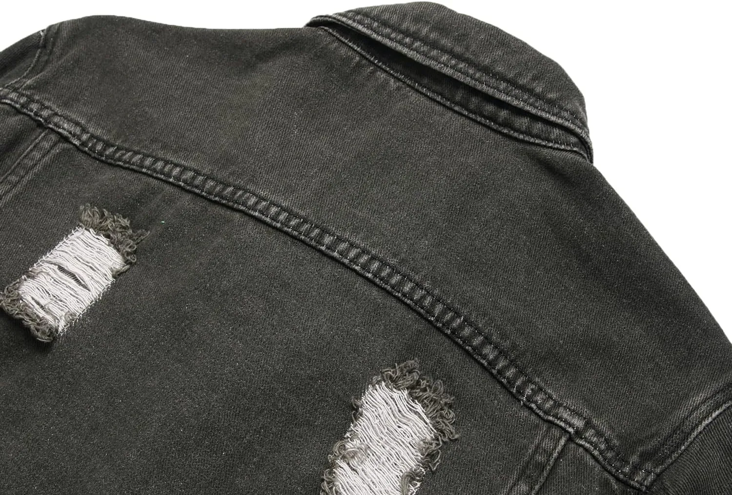Distressed Slim Denim Jacket