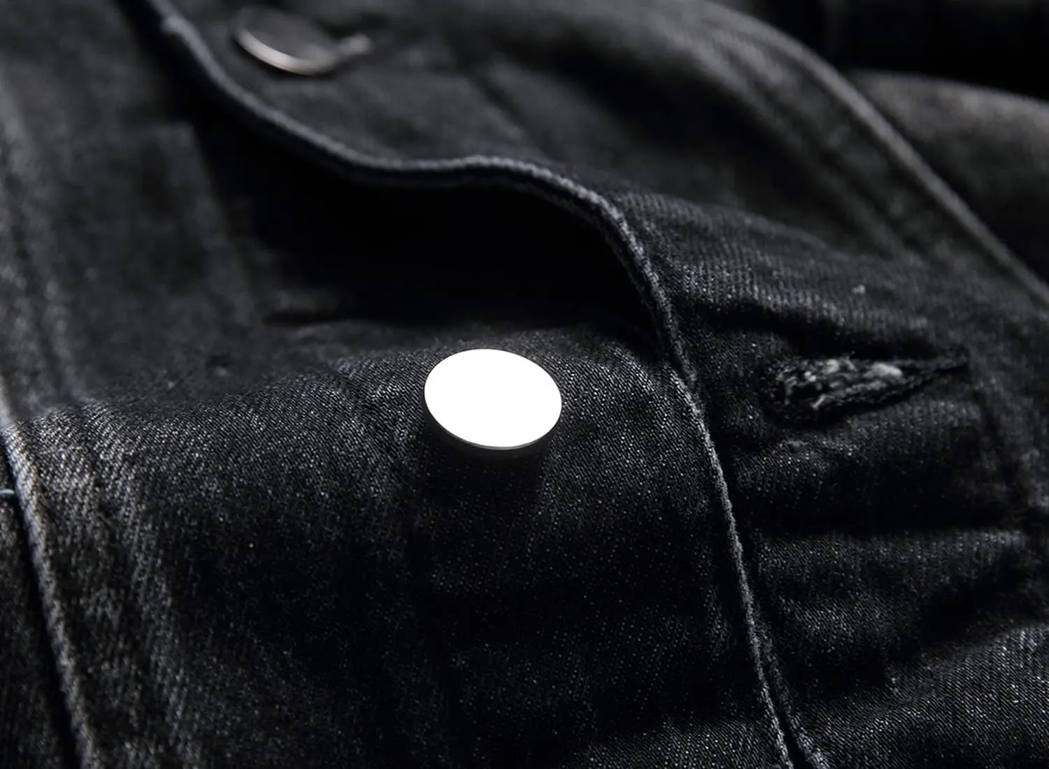Distressed Slim Denim Jacket