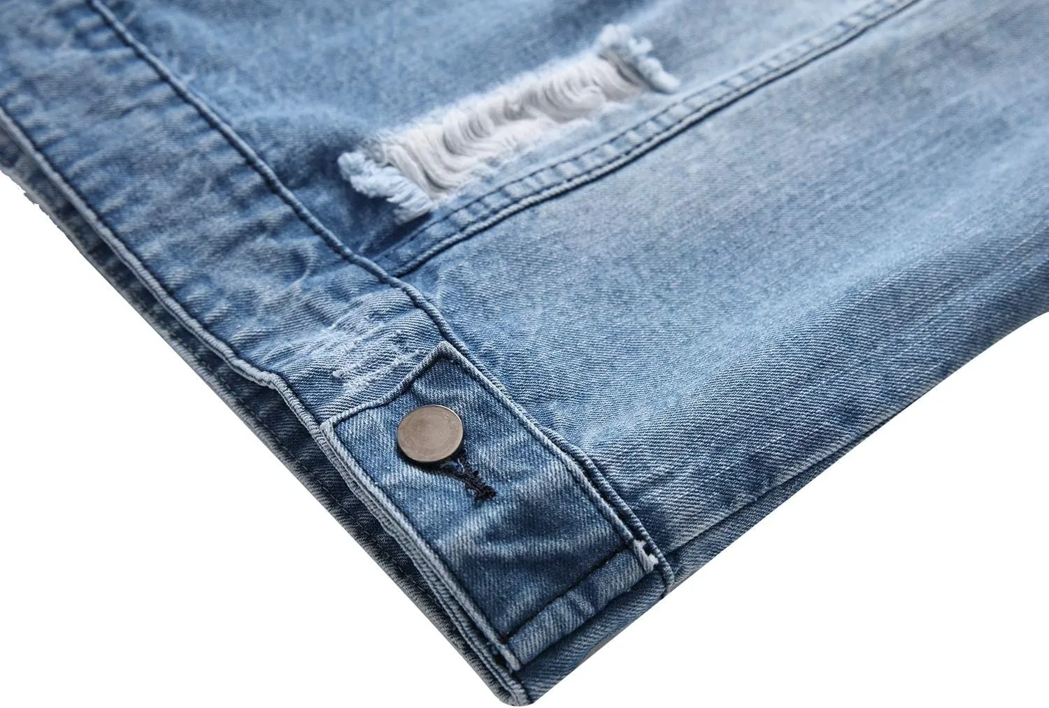 Distressed Slim Denim Jacket