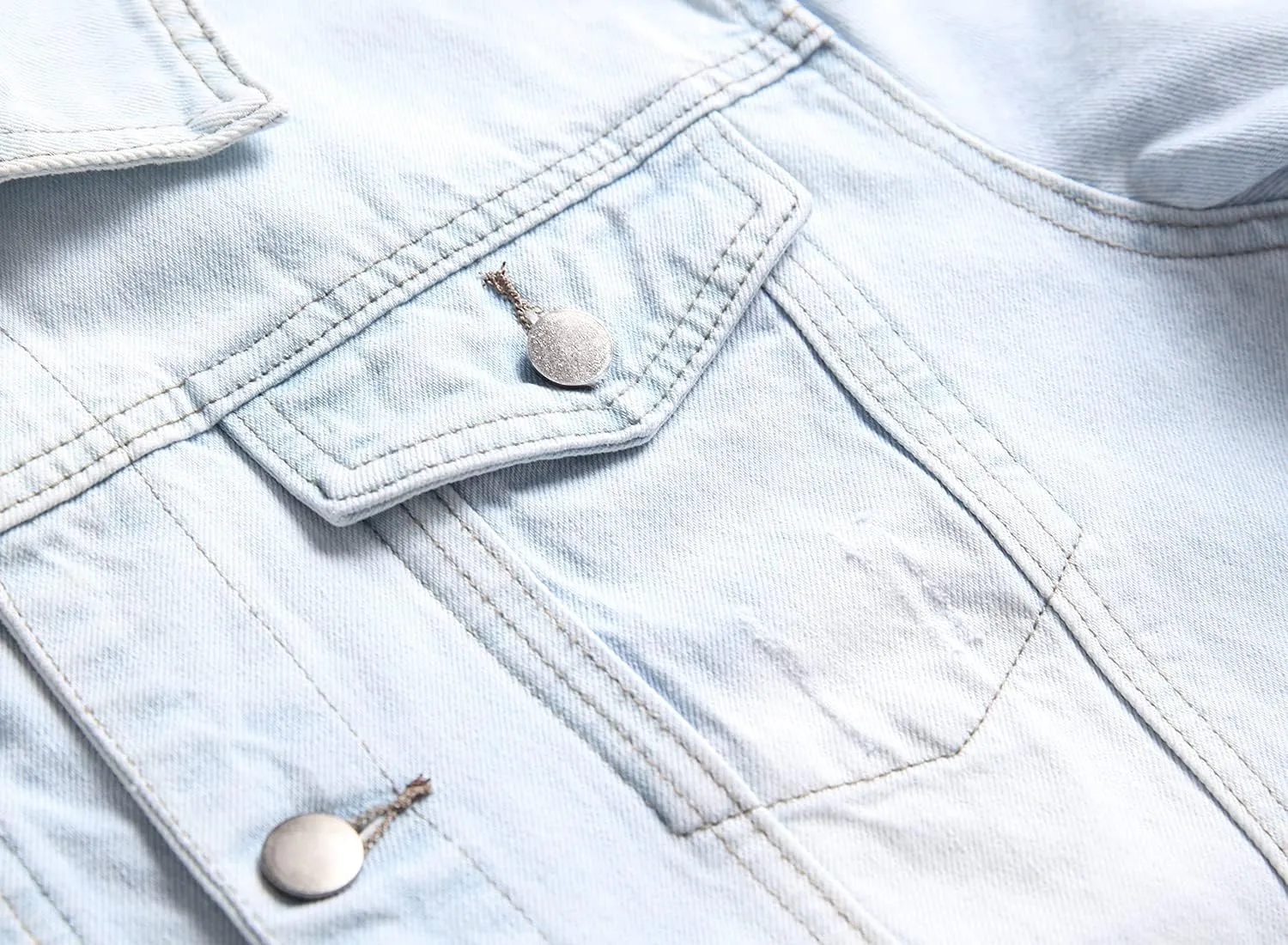 Distressed Slim Denim Jacket