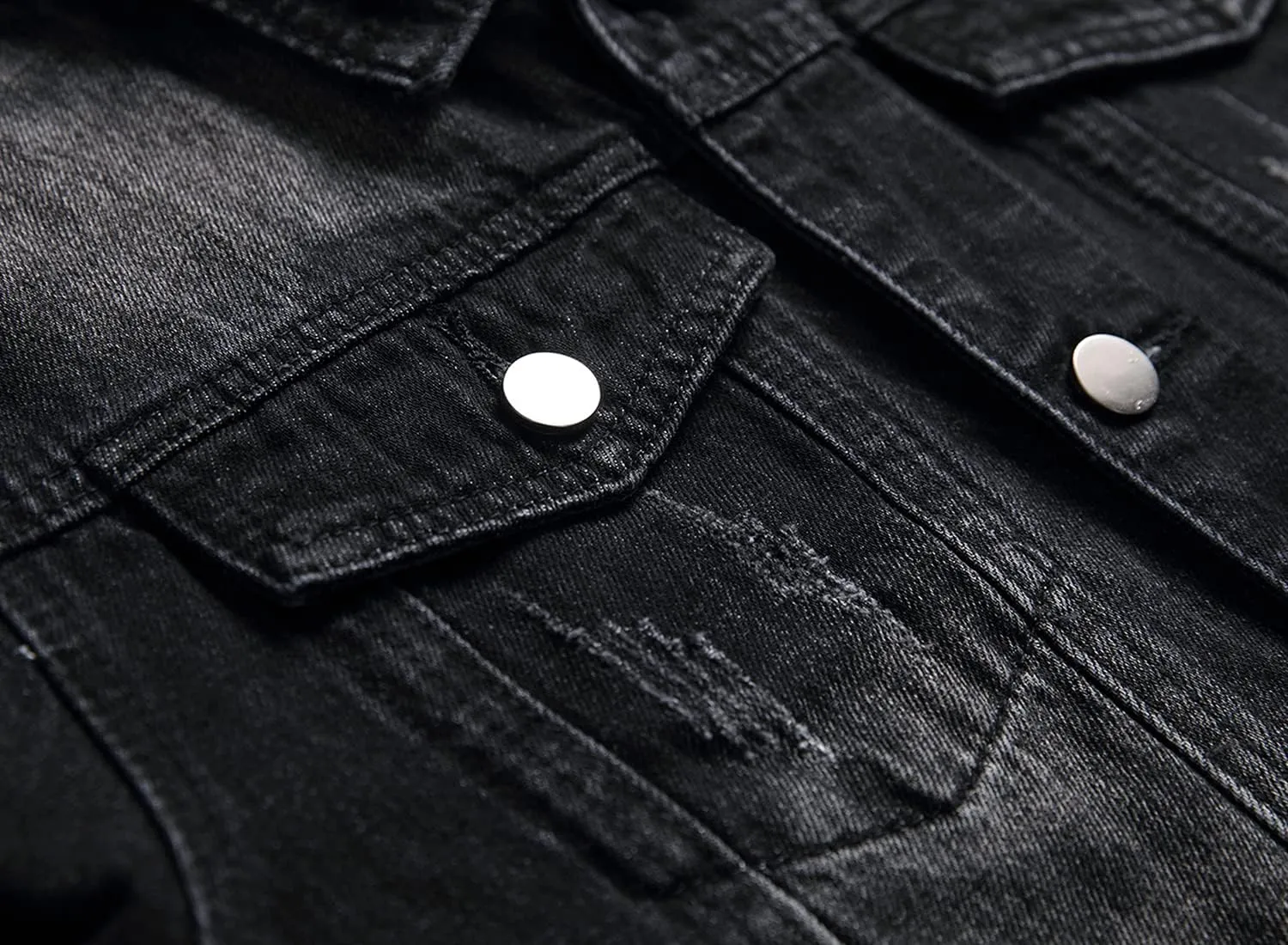 Distressed Slim Denim Jacket