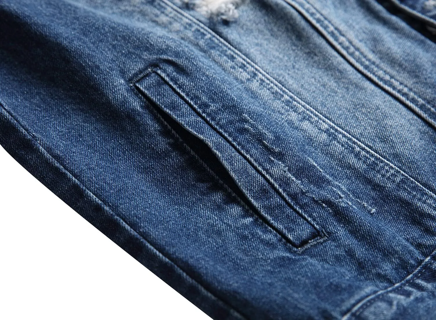 Distressed Slim Denim Jacket